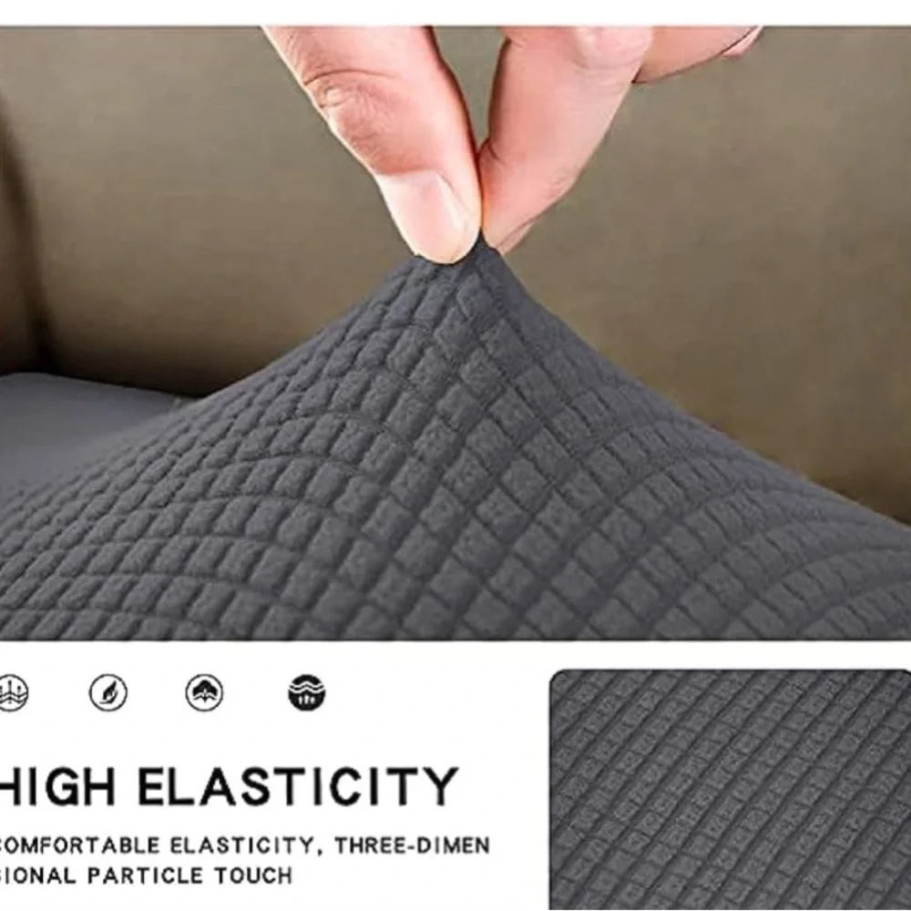 RV Stretch Dinette Booth Cushion Covers 4 Piece Dark Gray